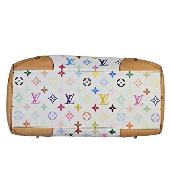 LOUIS VUITTON Takashi Murakami White Multicolor Claudia Speedy Satchel Shoulder - Picture 12 of 16